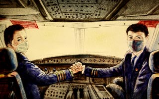 抗疫沙画视频《南航先锋》