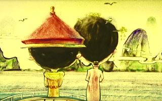 古风爱情沙画视频《相忆》